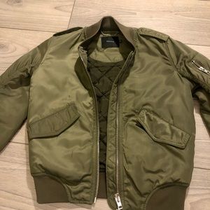 COPY - Army green bomber from Aritzia